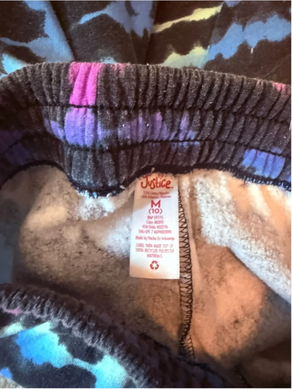 Justice Girls Tie-Dye Hoodie & Jogger Sweatpants Set Size 10